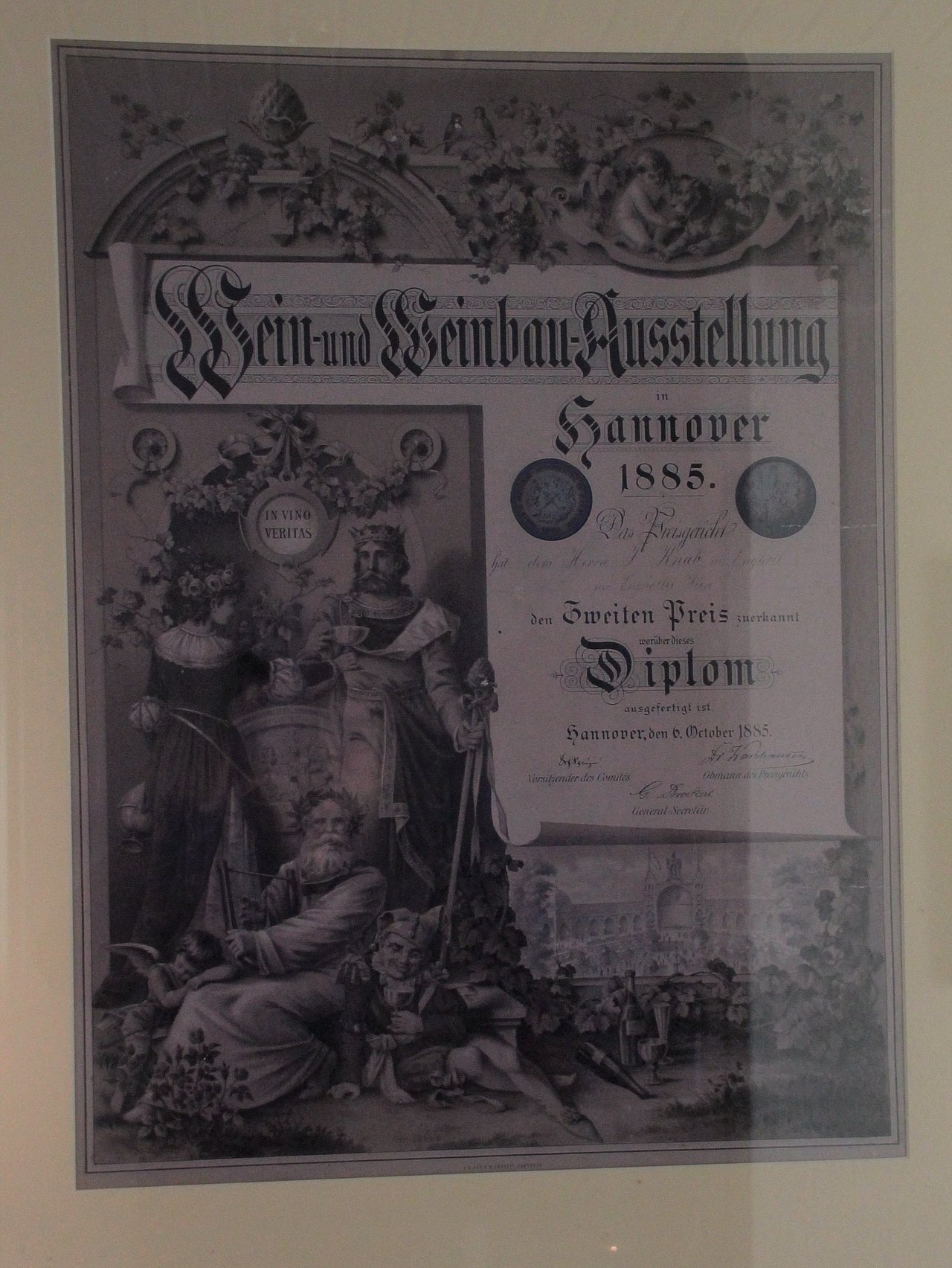 Ferienhof Hardthöhe - Urlaub auf dem Bauernhof, Urkunde Weingut